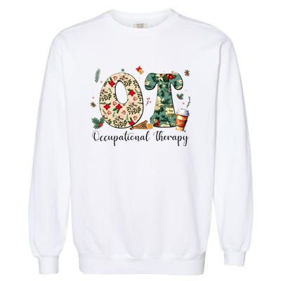 Occupational Therapy Therapist Christmas OT OTA Garment-Dyed Sweatshirt