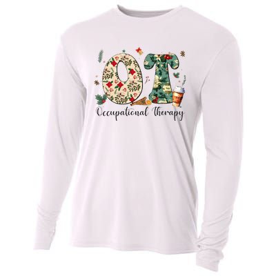 Occupational Therapy Therapist Christmas OT OTA Cooling Performance Long Sleeve Crew