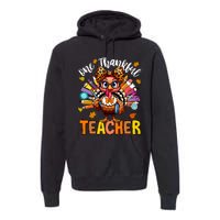 One Thankful Teacher Thanksgiving Turkey Cute Pencil Premium Hoodie