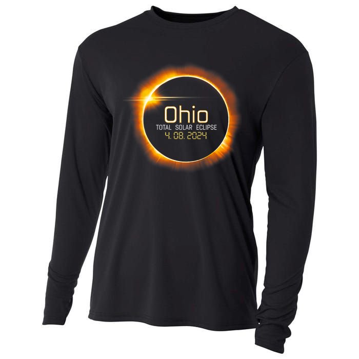 Ohio Totality Total Solar Eclipse April 8 2024 Cooling Performance Long Sleeve Crew