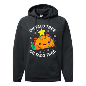 Oh Taco Tree Christmas Cute Xmas Mexican Food Lover Performance Fleece Hoodie