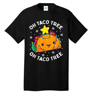 Oh Taco Tree Christmas Cute Xmas Mexican Food Lover Tall T-Shirt