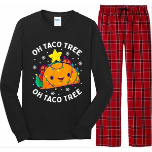 Oh Taco Tree Christmas Cute Xmas Mexican Food Lover Long Sleeve Pajama Set