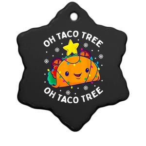 Oh Taco Tree Christmas Cute Xmas Mexican Food Lover Ceramic Star Ornament