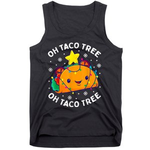 Oh Taco Tree Christmas Cute Xmas Mexican Food Lover Tank Top