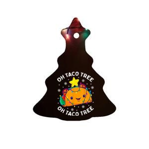 Oh Taco Tree Christmas Cute Xmas Mexican Food Lover Ceramic Tree Ornament