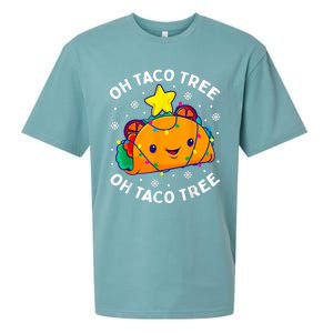 Oh Taco Tree Christmas Cute Xmas Mexican Food Lover Sueded Cloud Jersey T-Shirt