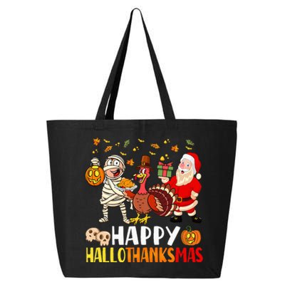 One Thankful Teacher Thanksgiving Turkey Peace Hand Sign 25L Jumbo Tote