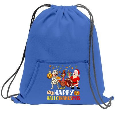 One Thankful Teacher Thanksgiving Turkey Peace Hand Sign Sweatshirt Cinch Pack Bag