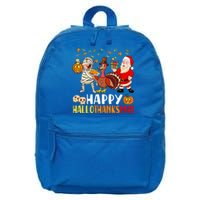 One Thankful Teacher Thanksgiving Turkey Peace Hand Sign 16 in Basic Backpack