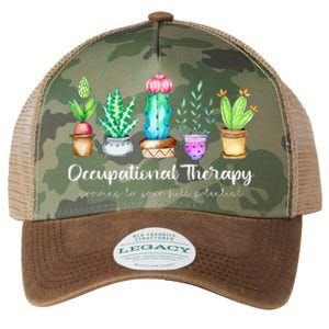 Occupational Therapy Therapist OT Month Cactus Plant Funny Legacy Tie Dye Trucker Hat