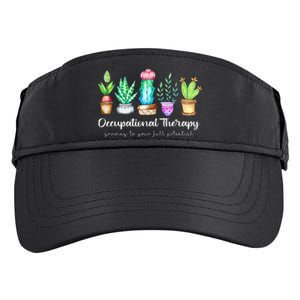 Occupational Therapy Therapist OT Month Cactus Plant Funny Adult Drive Performance Visor