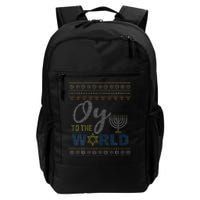 Oy To The World Funny Ugly Hanukkah Sweater Jewish Chanukah  Daily Commute Backpack