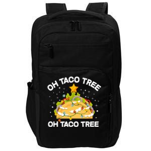 Oh Taco Tree Christmas Tree Mexican Food Funny Christmas Long Sleeve Impact Tech Backpack