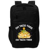 Oh Taco Tree Christmas Tree Mexican Food Funny Christmas Long Sleeve Impact Tech Backpack