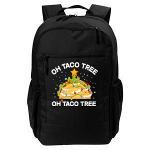 Oh Taco Tree Christmas Tree Mexican Food Funny Christmas Long Sleeve Daily Commute Backpack