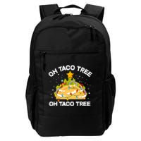 Oh Taco Tree Christmas Tree Mexican Food Funny Christmas Long Sleeve Daily Commute Backpack