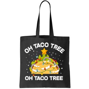 Oh Taco Tree Christmas Tree Mexican Food Funny Christmas Long Sleeve Tote Bag