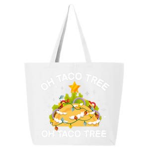 Oh Taco Tree Christmas Tree Mexican Food Funny Christmas Long Sleeve 25L Jumbo Tote