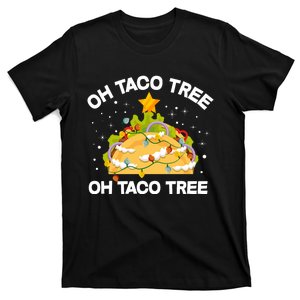 Oh Taco Tree Christmas Tree Mexican Food Funny Christmas Long Sleeve T-Shirt