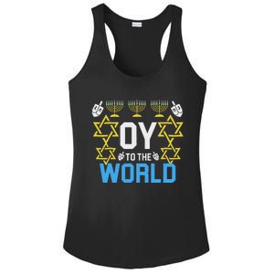 Oy To The World Hanukkah Jewish Ladies PosiCharge Competitor Racerback Tank