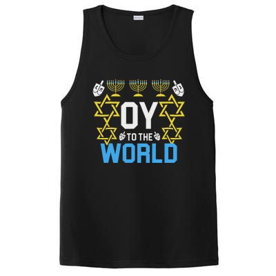 Oy To The World Hanukkah Jewish PosiCharge Competitor Tank