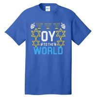 Oy To The World Hanukkah Jewish Tall T-Shirt