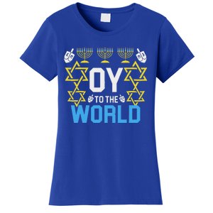 Oy To The World Hanukkah Jewish Women's T-Shirt