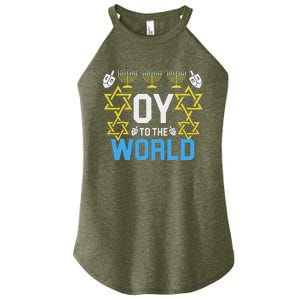 Oy To The World Hanukkah Jewish Women's Perfect Tri Rocker Tank