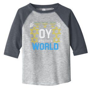 Oy To The World Hanukkah Jewish Toddler Fine Jersey T-Shirt