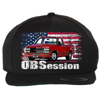 OBS Truck Troka Old School Pickup Low Rider Wool Snapback Cap
