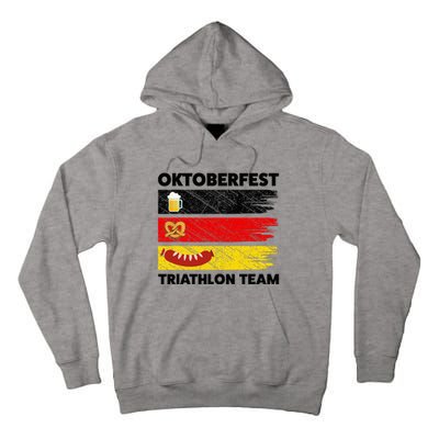 Oktoberfest Triathlon Team Beer Pretzel Wurst German Flag Tall Hoodie