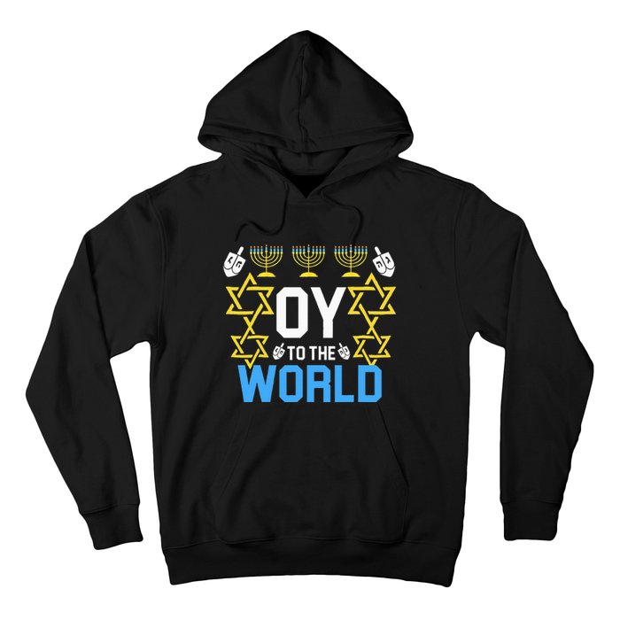 Oy to the World Hanukkah Funny Jewish Hoodie