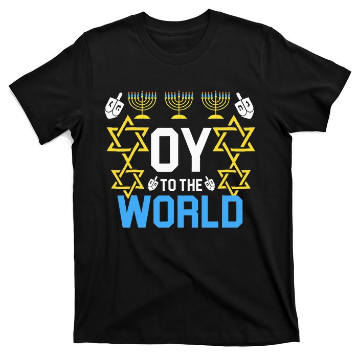 Oy to the World Hanukkah Funny Jewish T-Shirt