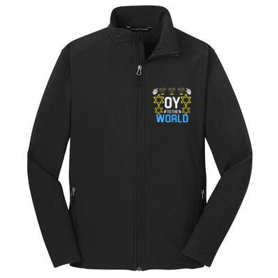 Oy to the World Hanukkah Funny Jewish Core Soft Shell Jacket