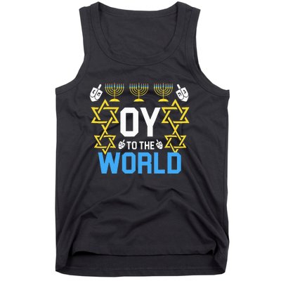 Oy to the World Hanukkah Funny Jewish Tank Top