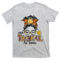 One Thankful Teacher Fun Turkey Thanksgiving Family T-Shirt