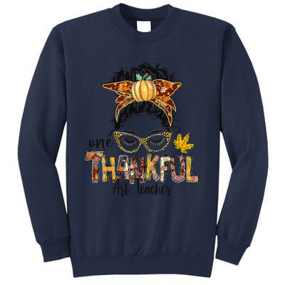 One Thankful Teacher Fun Turkey Thanksgiving Family Sweatshirt