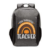 One Thankful Teacher Rainbow Pumpkin Thanksgiving Vector Backpack