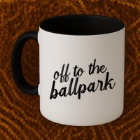 Off To The Ballpark Game Day Vibes Softball Baseball Gift Mug