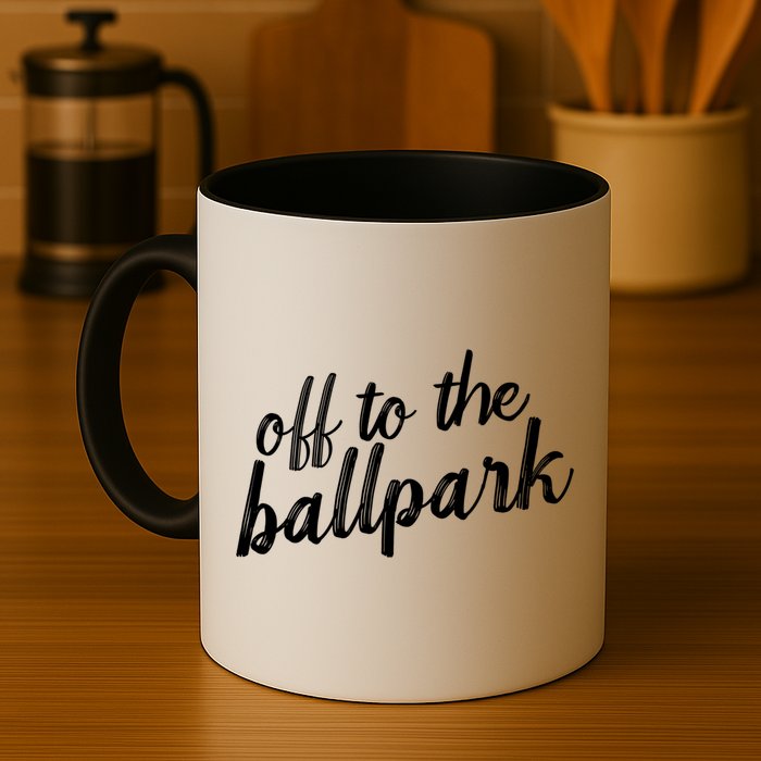 Off To The Ballpark Game Day Vibes Softball Baseball Gift Mug