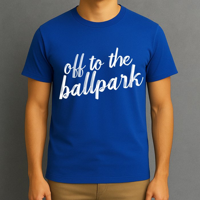 Off To The Ballpark Game Day Vibes Softball Baseball Gift T-Shirt