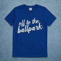 Off To The Ballpark Game Day Vibes Softball Baseball Gift T-Shirt