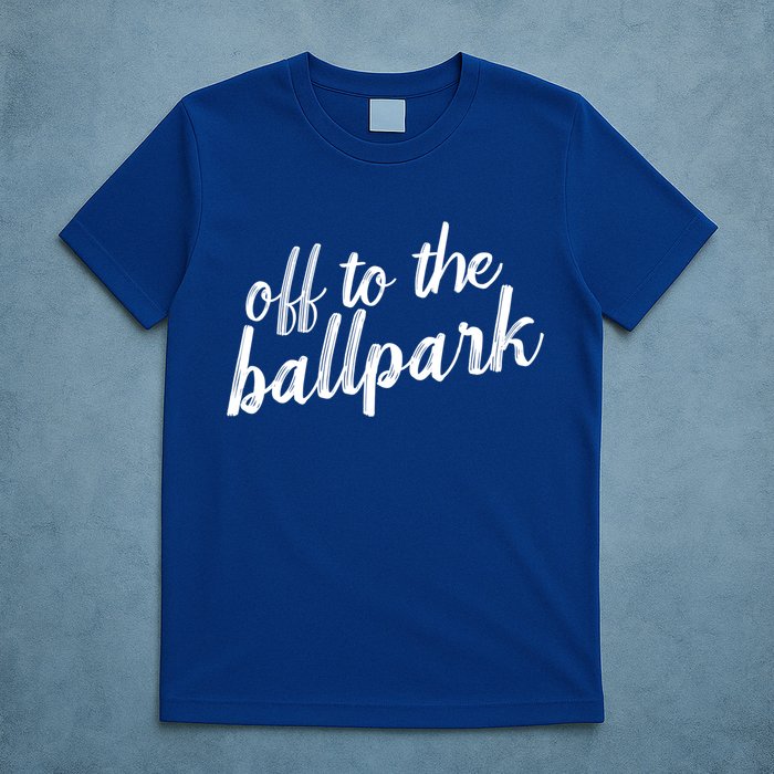 Off To The Ballpark Game Day Vibes Softball Baseball Gift T-Shirt