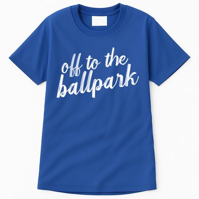 Off To The Ballpark Game Day Vibes Softball Baseball Gift Tall T-Shirt