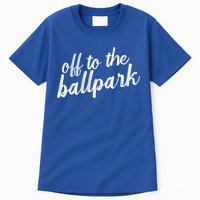 Off To The Ballpark Game Day Vibes Softball Baseball Gift Tall T-Shirt