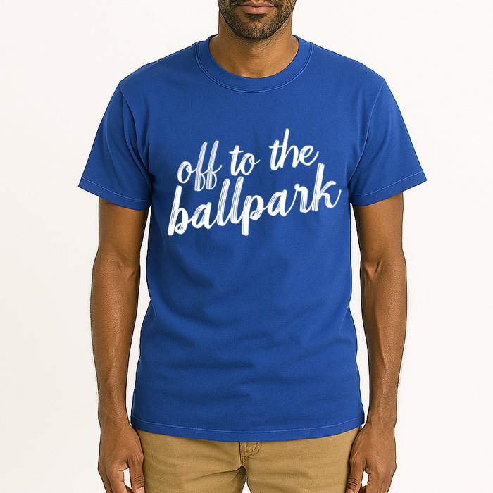 Off To The Ballpark Game Day Vibes Softball Baseball Gift Tall T-Shirt