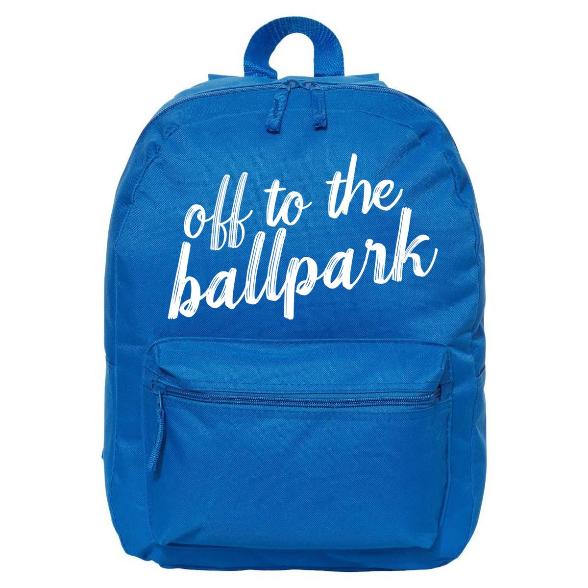 Off To The Ballpark Game Day Vibes Softball Baseball Gift 16 in Basic Backpack