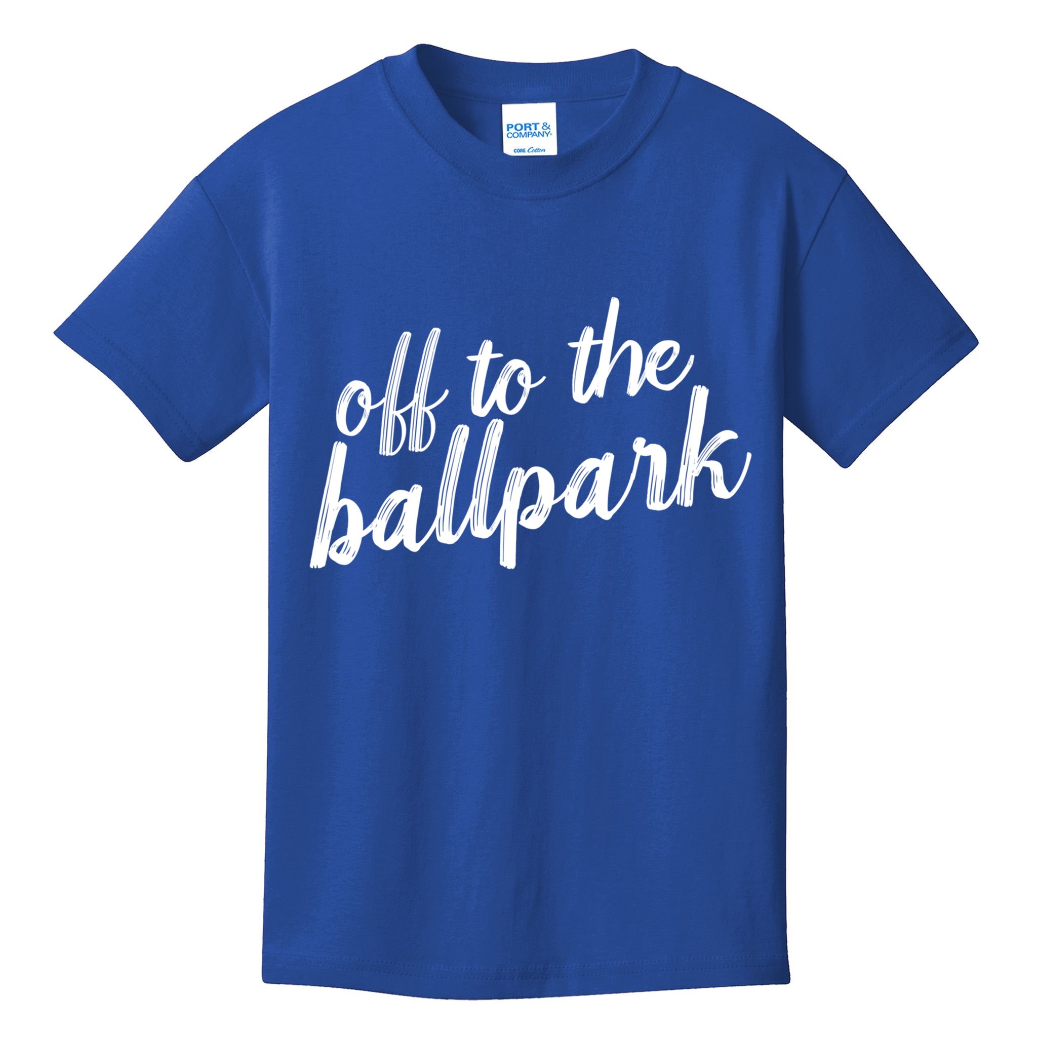 Off To The Ballpark Game Day Vibes Softball Baseball Gift Kids T-Shirt