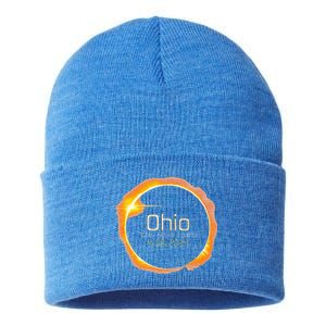 Ohio Totality Total Solar Eclipse April 8 2024 Sustainable Knit Beanie